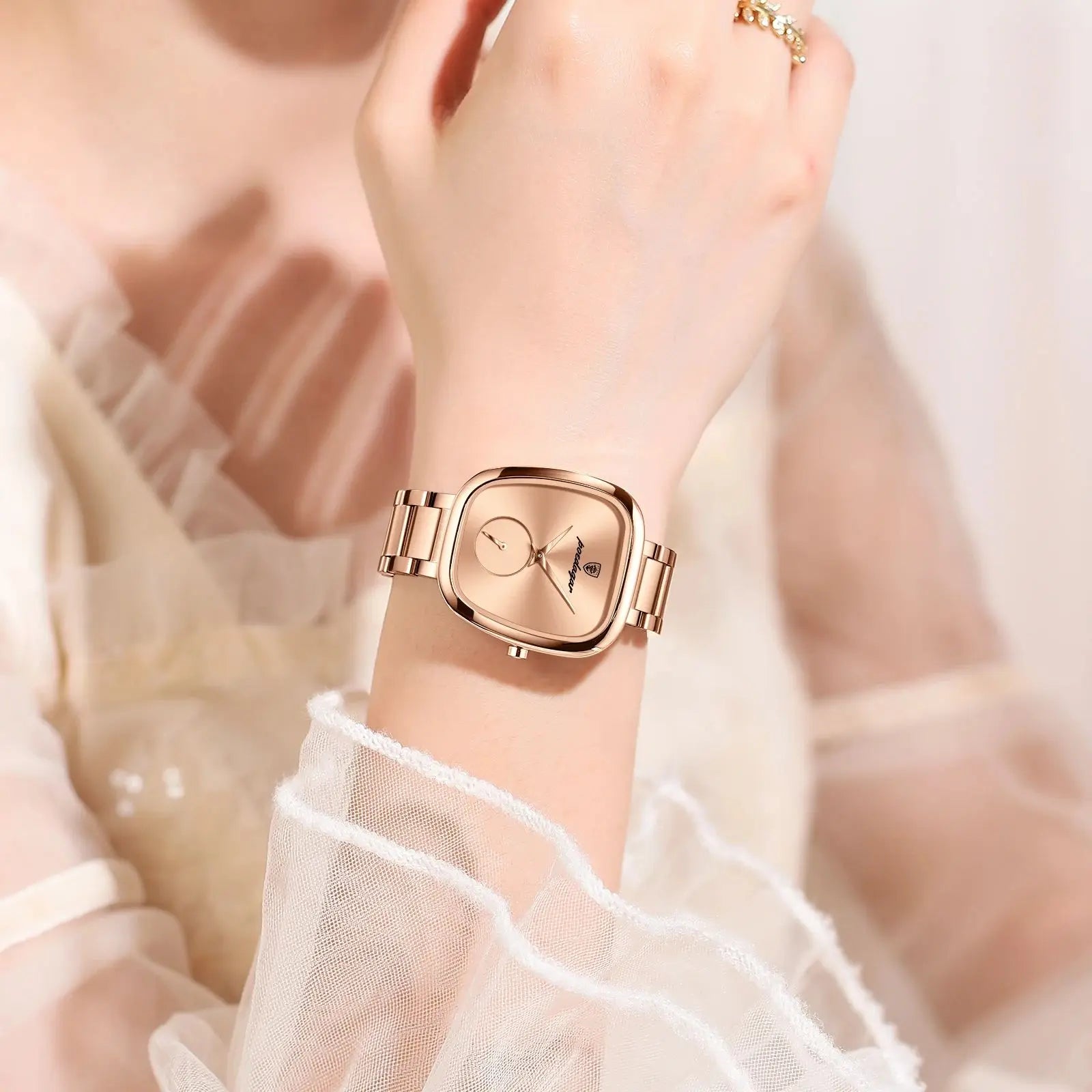 POEDAGAR Luxury Elegant Watch For Woman Waterproof Stainless Steel Quartz Women's Watches Simple High Quality Ladies Wristwatch
