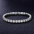 New Luxury Gold Silver Color on Hand Princess Bracelet Bangle for Women Anniversary Gift Jewelry Wholesale